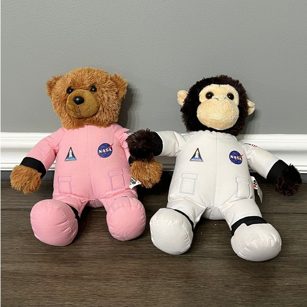 Kennedy Space Center Plush Bear and‎ Monkey Astronaut NASA Stuffed Animal